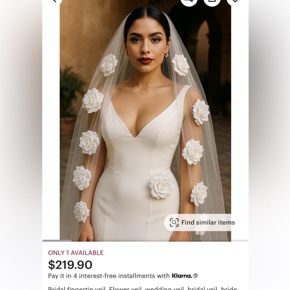 Elegant White Bridal Gown with Floral Accents